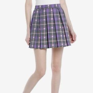 Hot Topic Purple Plaid Mini Skirt